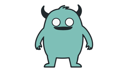 green monster shape with horns