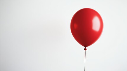 Red balloon on white background
