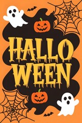 Halloween background with pumpkin

