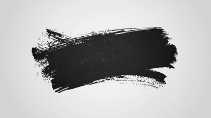 Black grunge badge with a hand-drawn, textured brush effect