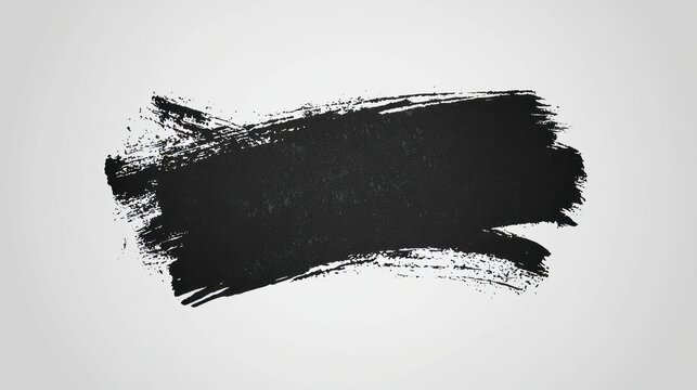 Black grunge badge with a hand-drawn, textured brush effect