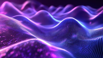 Dynamic waveform grid with oscillating lines and a futuristic design