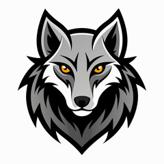 Wolf head logo style vector illustration on white background