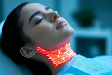 The emotional impact of neck scars illustrated in a recovery infographic, focusing on the psychological effects and support for patients post-surgery