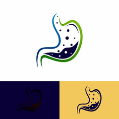 creative stomach logo vector template illustration design