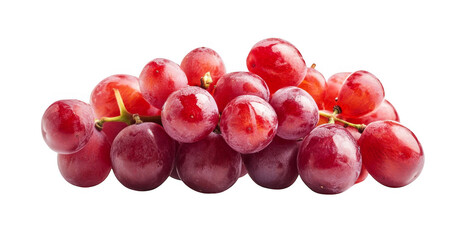 Fototapeta premium Bunch of fresh red grapes isolated on transparent background image