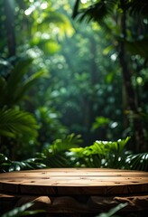 Fototapeta premium tropical jungle podium for product show 