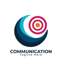 Communication, connect the world concept design, creative community logo designs.