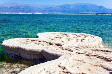 Dead Sea coast in Israel.