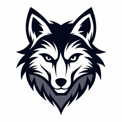 Wolf head logo style vector illustration on white background