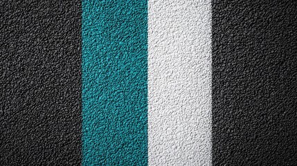 Fototapeta premium A close-up of newly painted road lines on a smooth asphalt surface, ready for traffic road lines, asphalt, smooth surface