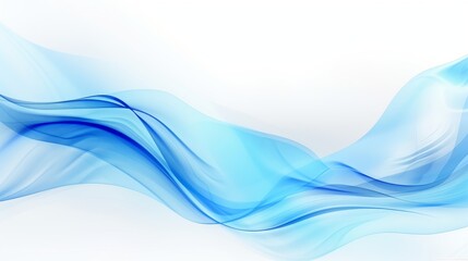 Fototapeta premium Elegant abstract blue swirl waves isolated on white background