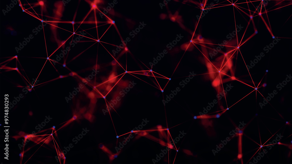 Poster abstract background with connecting dots and lines. network connection structure. plexus effect. 3d 