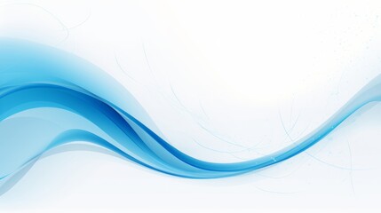 Elegant abstract blue swirl waves isolated on white background