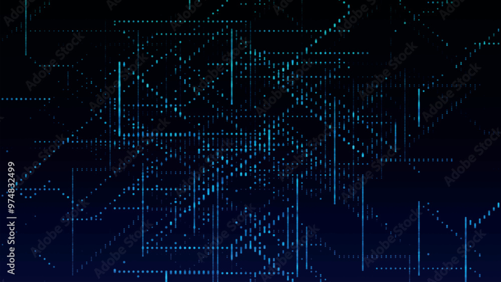 Poster abstract digital background. big data visualization. data flow information. concept of digital commu