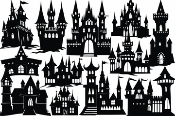 Naklejka premium Halloween Cursed Castle