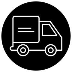 A simple graphic representation of a delivery truck and a smartphone.