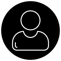 A minimalist outline of a person, representing a generic user or profile icon.