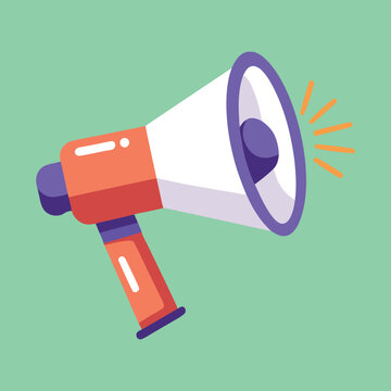 recommend clip art: Continuous single one line art drawing of megaphone speaker for news and promotion vector illustration.