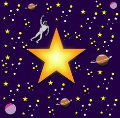 Fototapeta premium Space illustration
