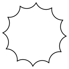 Curved round border frame