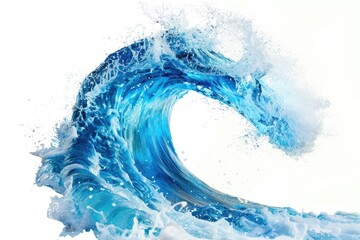 Fototapeta premium A large blue wave in the open ocean