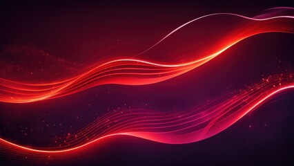 Abstract flow of vibrant red and pink waves with a soft glowing effect, creating a dynamic and energetic visual.