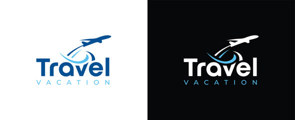 Travel vector logo design, Modern Traveling logo, travel, tour, airplane vector logo design