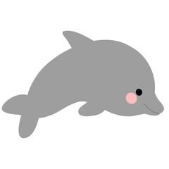Playful Baby Dolphin Icon - Cute Marine Design