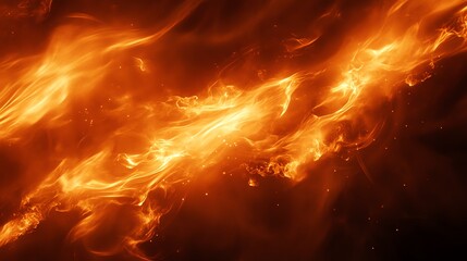 Abstract fire background featuring vivid orange and yellow flames with dynamic movement, perfect for creative projects.