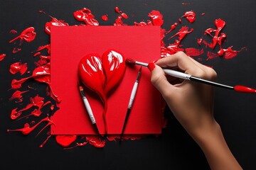 The Role of Red in Art Therapy illustrated in a medical infographic, showcasing how red is used in art therapy to express emotions and aid in healing