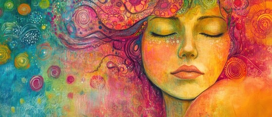 Breast Cancer Awareness Through Art Therapy Depict a breast cancer patient using art therapy as part of her emotional healing process