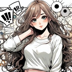 Chica Manga, estilo comic.