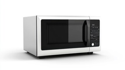 Fototapeta premium A modern microwave oven, isolate on white background