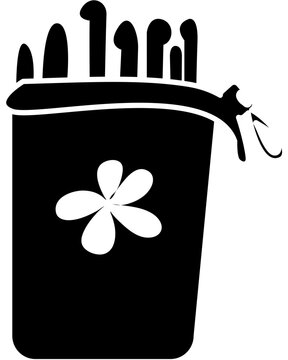 recommend clip art: Embroidery hoop, spools of threads, needles, pincushion, tools for sewing work. Needlecraft doodle. Hand drawn minimal design. Perfect for wallpaper, template, banner, wall decor . Vector illustration