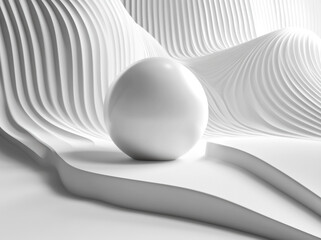 Abstract White Sphere.