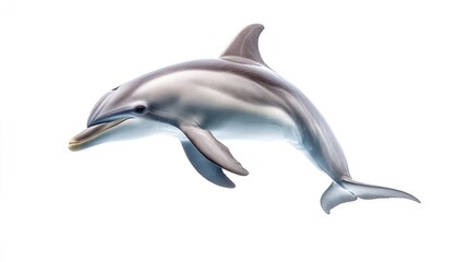 Fototapeta premium A photo of a dolphin underwater, isolate on white background