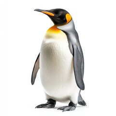 Fototapeta premium A photo of a standing penguin, isolate on white background