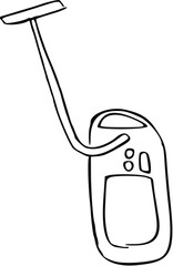 Obraz premium Home cleaning hygiene household work detailed doodle outline. Perfect for wallpaper, template, banner, wall decor . Vector illustration