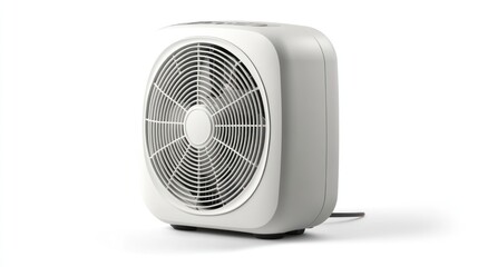 Fototapeta premium A portable fan heater, isolate on white background