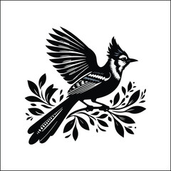 bird, crow, black, animal, wildlife, nature, raven, magpie, beak, white, wild, birds, feather, branch, isolated, avian, feathers
blue jay on a branch