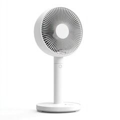 A white pedestal fan, isolate on white background