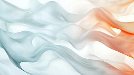 Obraz premium Serene Wave Pattern on Transparent Abstract Background - Soft Colors and Fluid Ideas