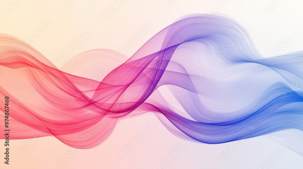 Aufkleber ethereal wave: serene abstract background with subtle ripples of color and creativity