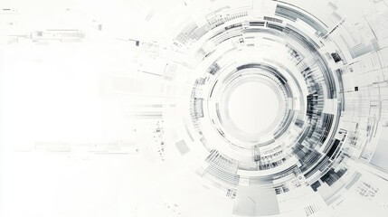 Abstract Grey and White Technology Background. AI generated illustration