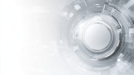 Obraz premium Abstract Grey and White Technology Background. AI generated illustration