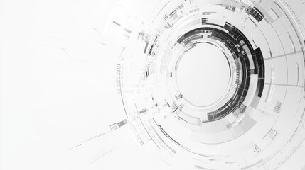 Abstract Grey and White Technology Background. AI generated illustration