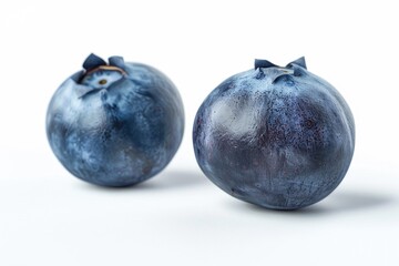 Obraz premium Two ripe blueberries sit side by side