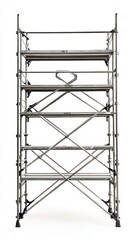Construction scaffolding isolated on white background, vertical view