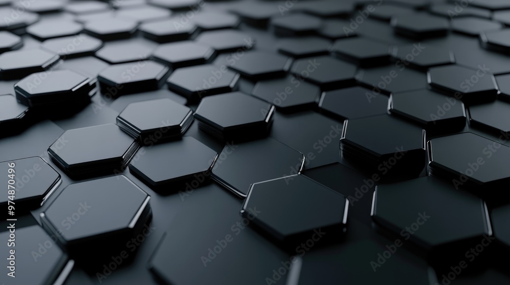 Poster abstract hexagonal tile background in a 3d illustration